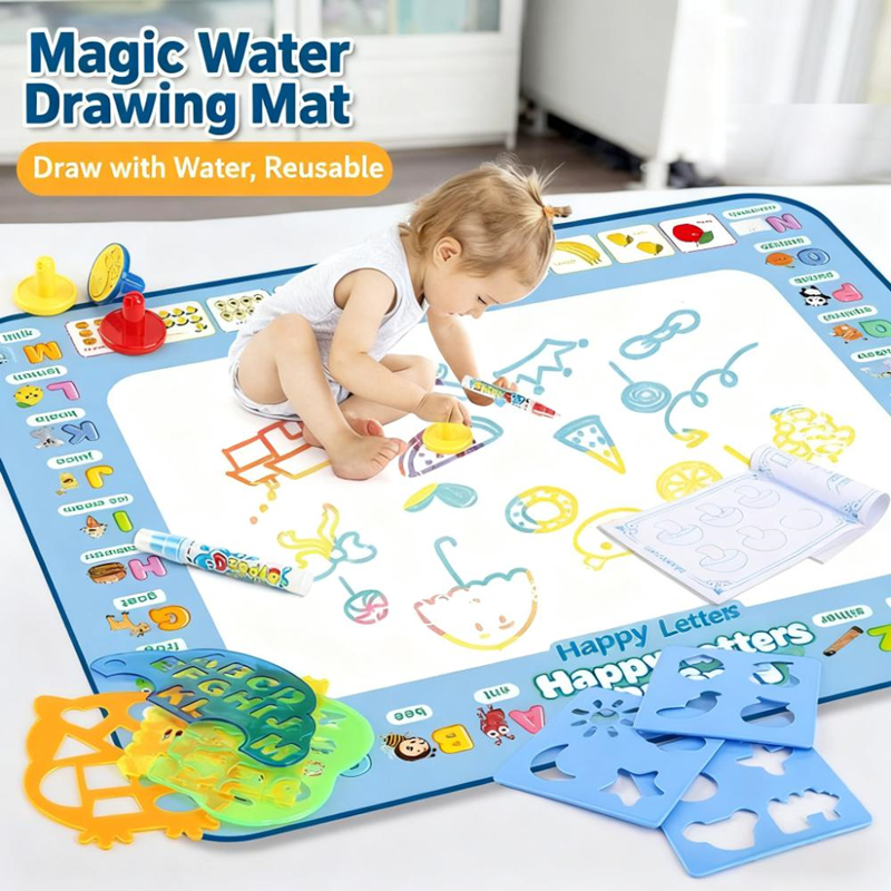 Large Magic Water Drawing Mat for Kids (100 × 80 cm)