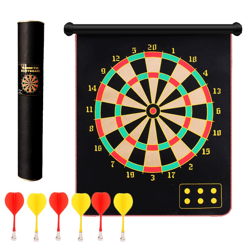 Double-Sided Magnetic Dart Board Set for Kids & Family