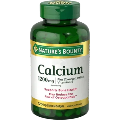 Nature's Bounty Calcium 1200mg + Vitamin D3 – 120 Softgels