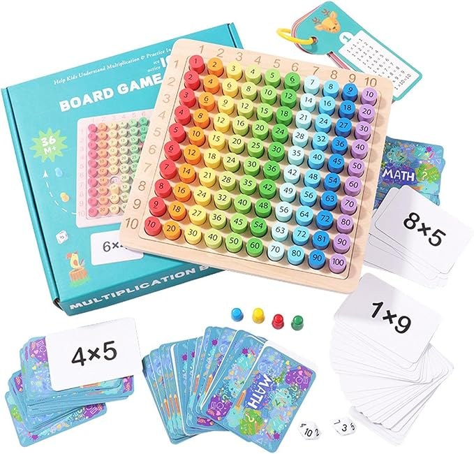 Vibbang Wooden Multiplication Board - Montessori Learning Toy