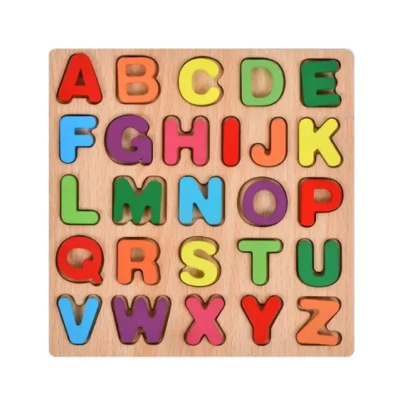 Wooden Alphabet Puzzle Board – ABC Learning Toy
