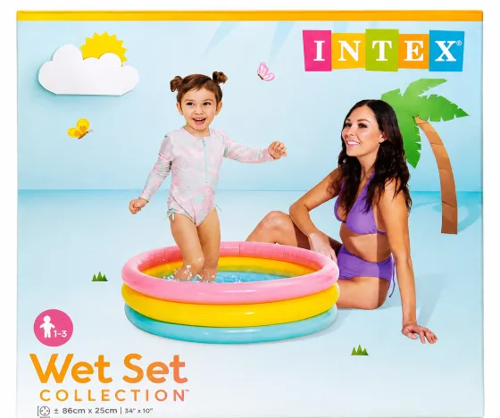 Intex Baby Bath Tub & Inflatable Swimming Pool 34" × 10"